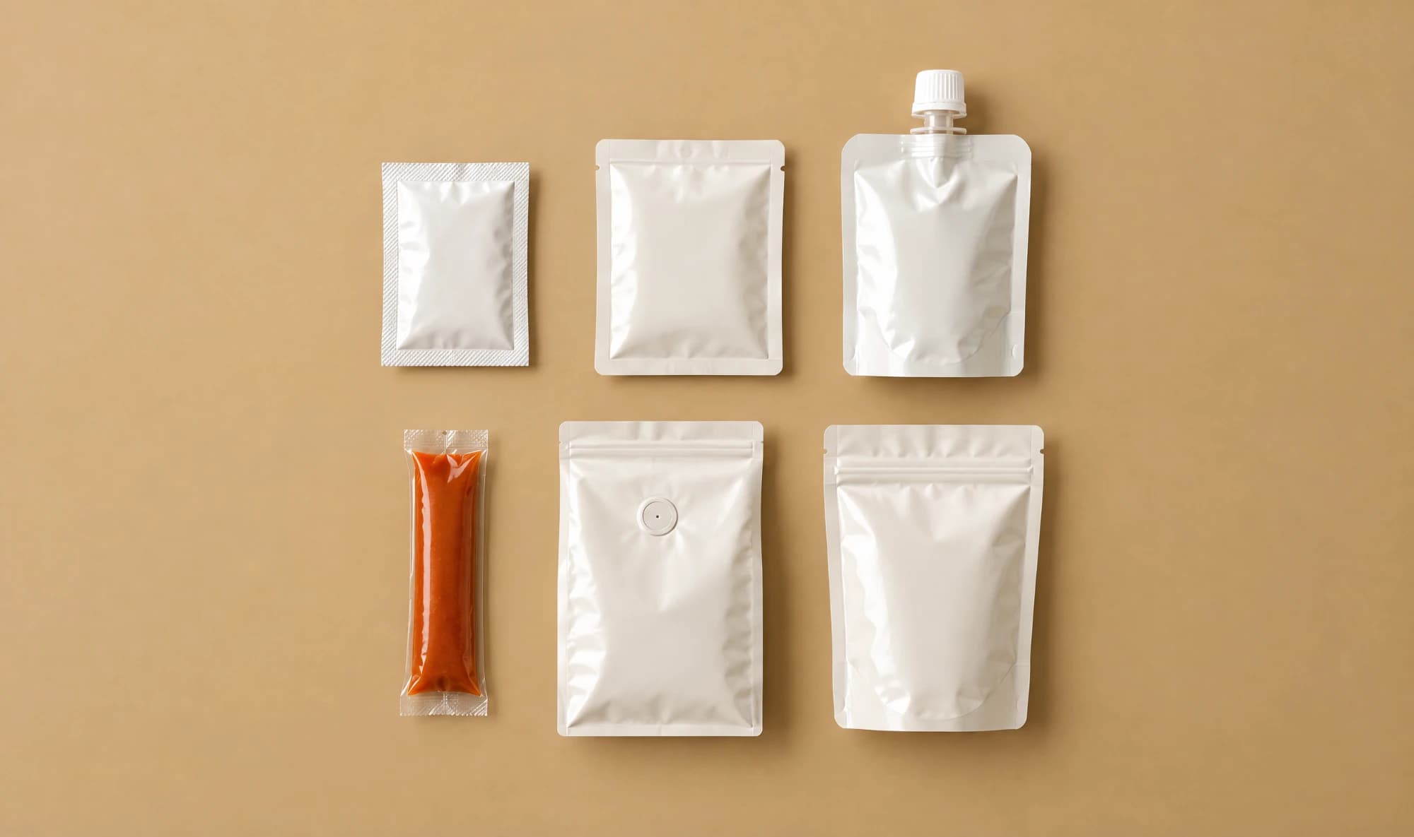 Illustration — pouch formats for pharma, cosmetics and food