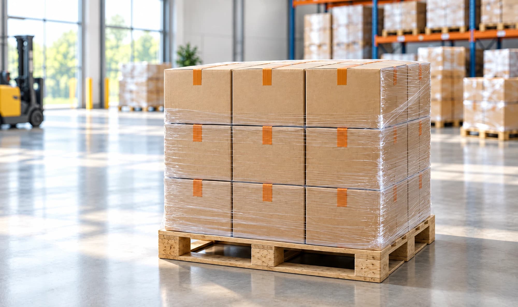 Illustration — a pallet ready to ship